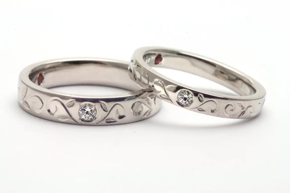 唐草模様のフルオーダーメイド | 結婚・婚約指輪のオーダー