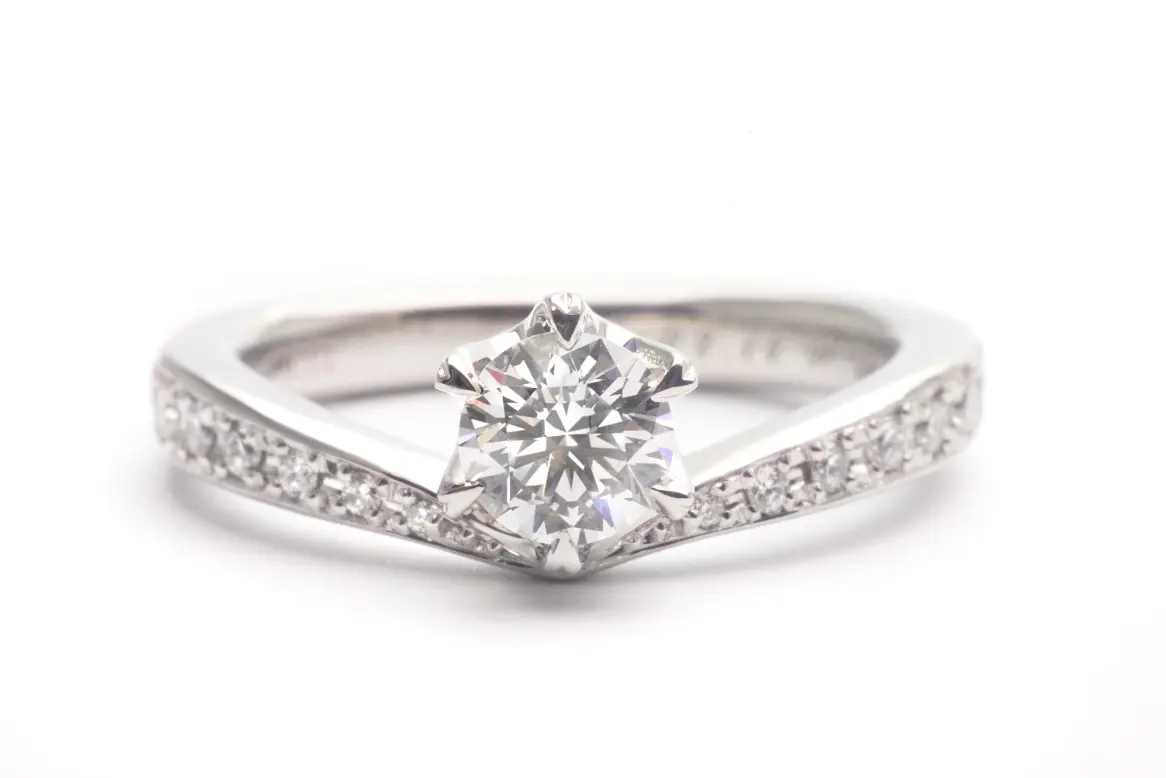 結婚指輪 K18CG ヴィンテージ ダイヤモンド ハーフエタニティ