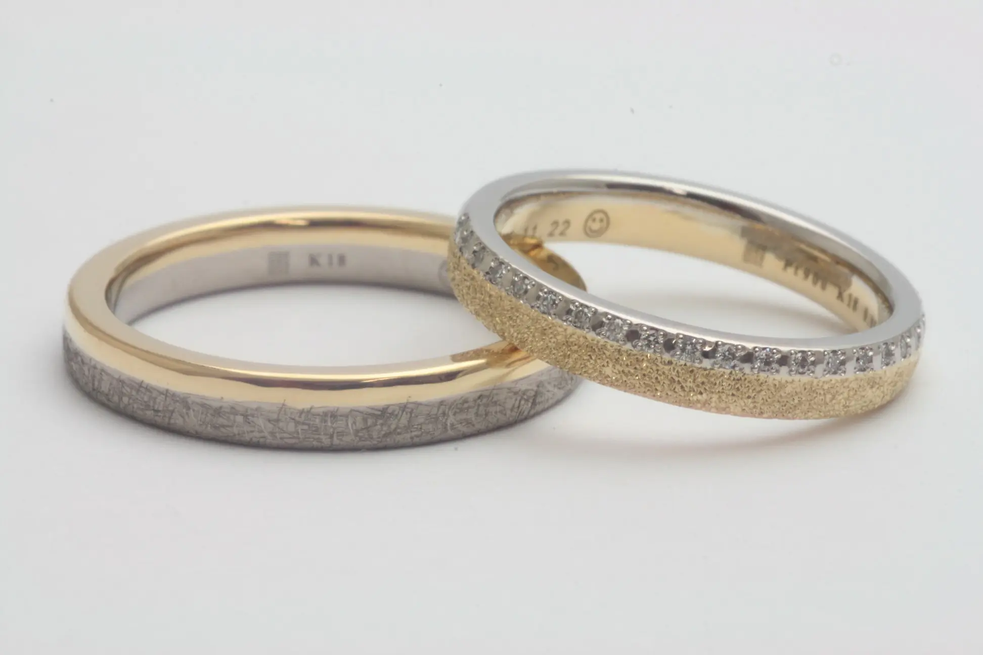 タ*ウ様 結婚指輪　6.5号 ご結婚指輪、つくらせていただきました bone HEART -01 LJ21076R