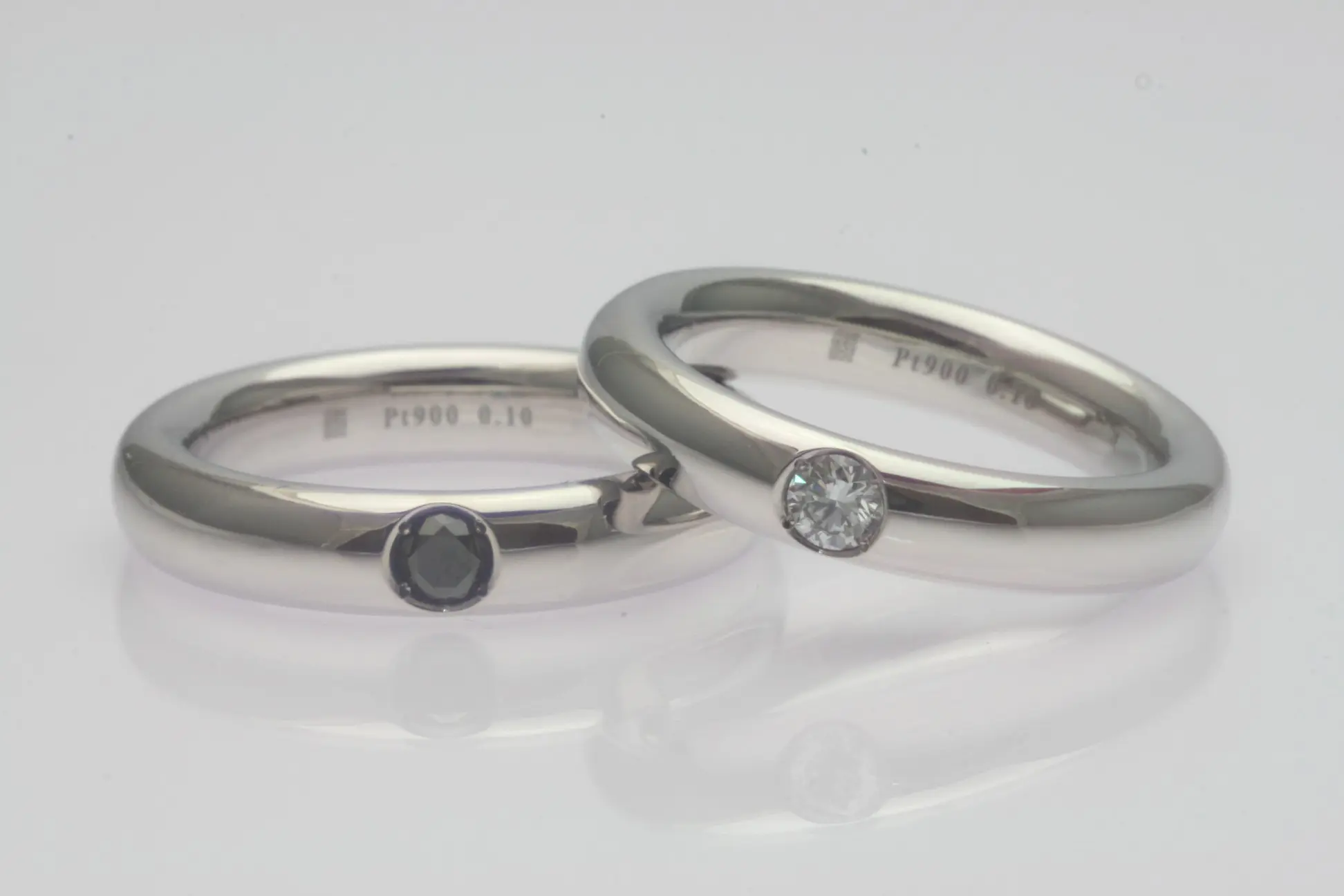 丸みストレートダイヤ入りリング | 結婚・婚約指輪のオーダーメイドは 