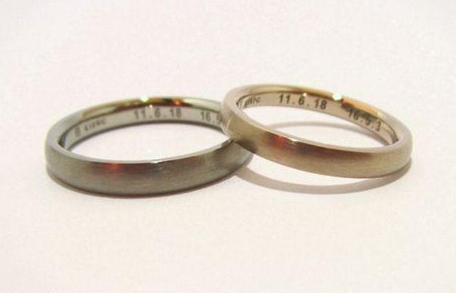 麻模様を入れオーダーメイドならではの結婚指輪です。のサムネイル