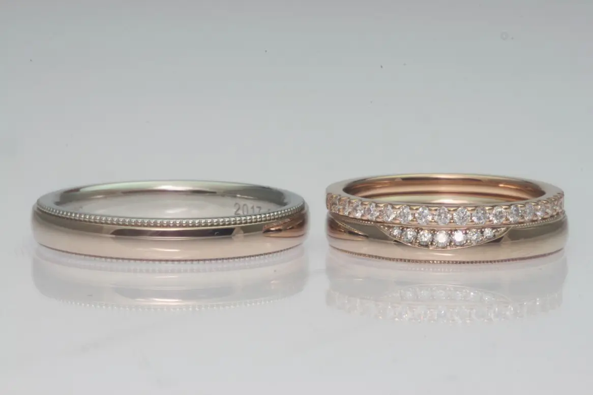 のりぞー　ダイヤステッチ お揃いのダイヤモンドを使用しペア感ばっちりな仕上がりに