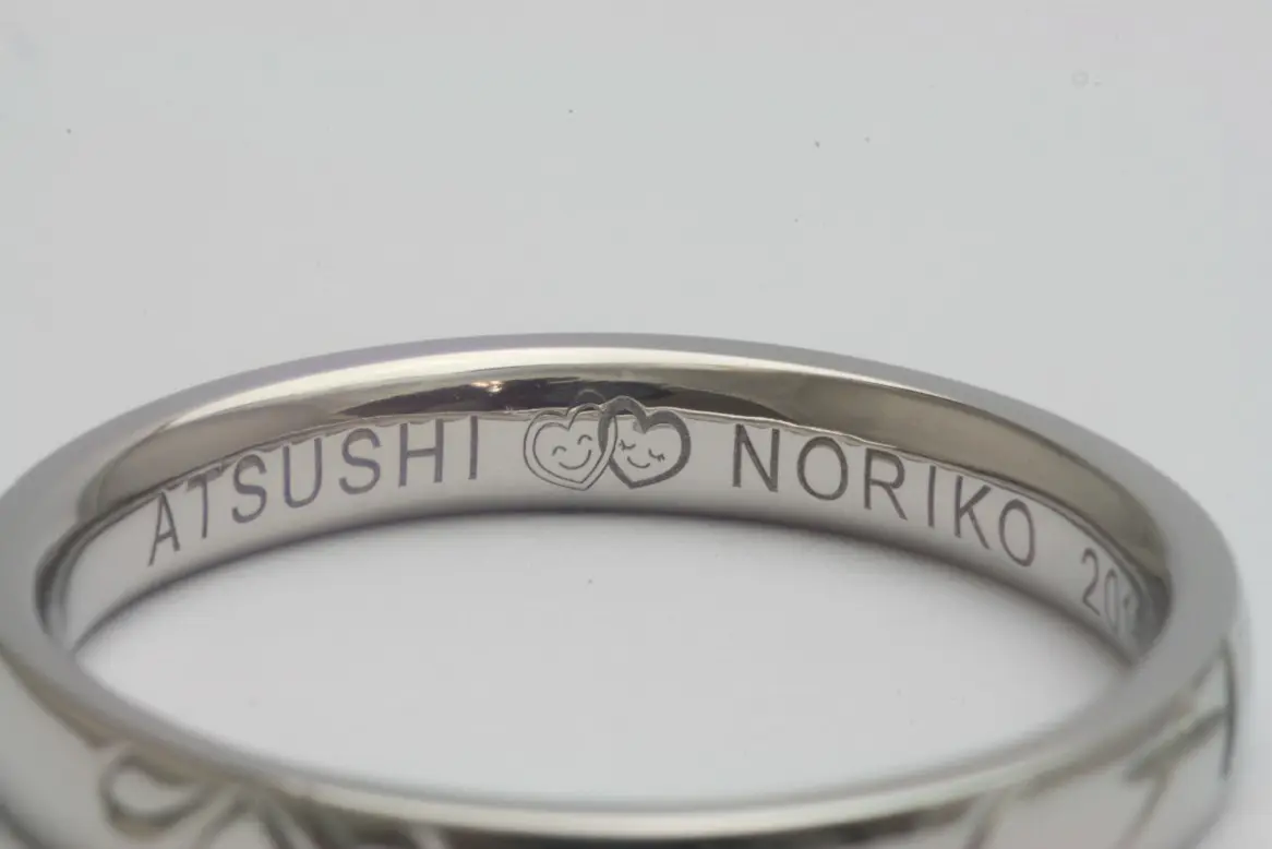 オリジナルのハート刻印 | 結婚・婚約指輪のオーダーメイドは