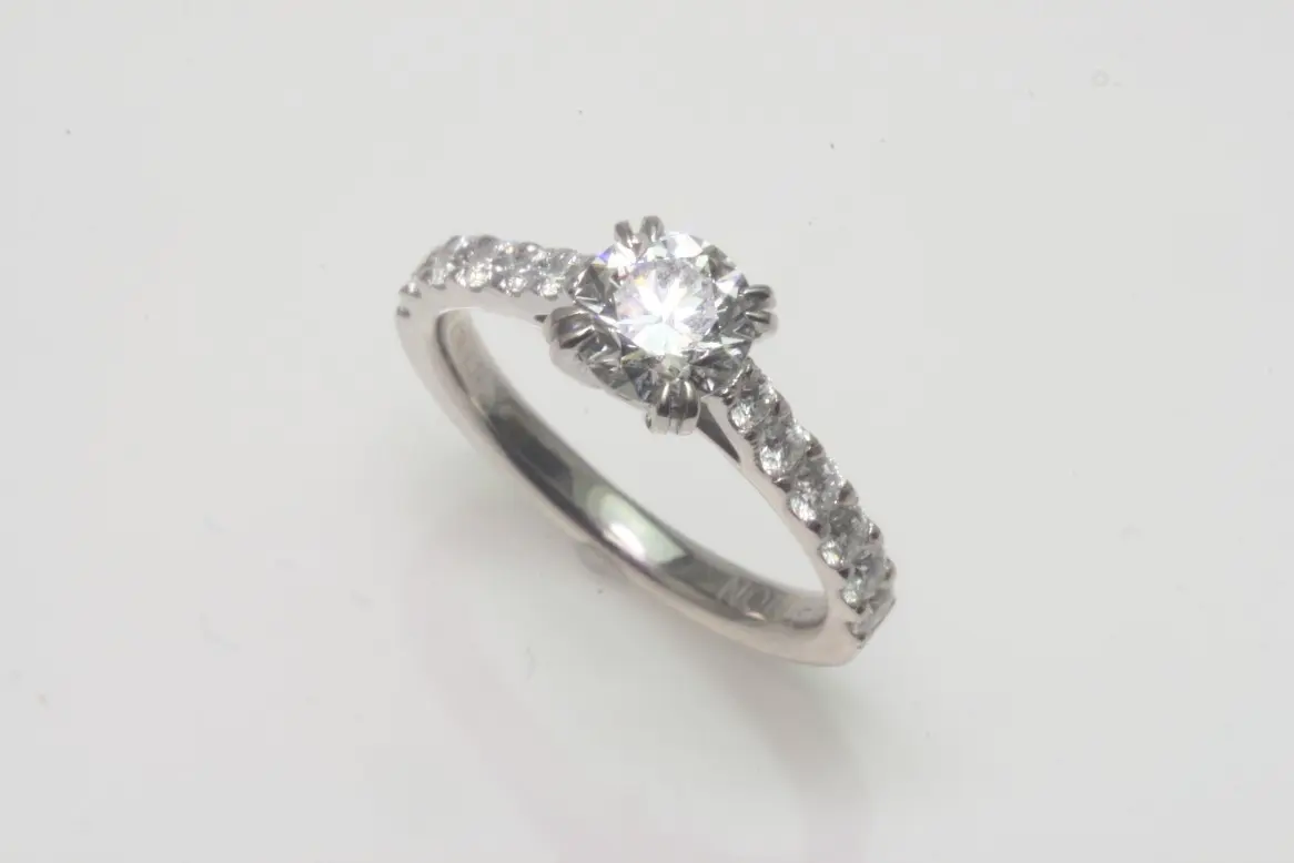 ゴージャスなハーフエタニティリング | 結婚・婚約指輪のオーダー