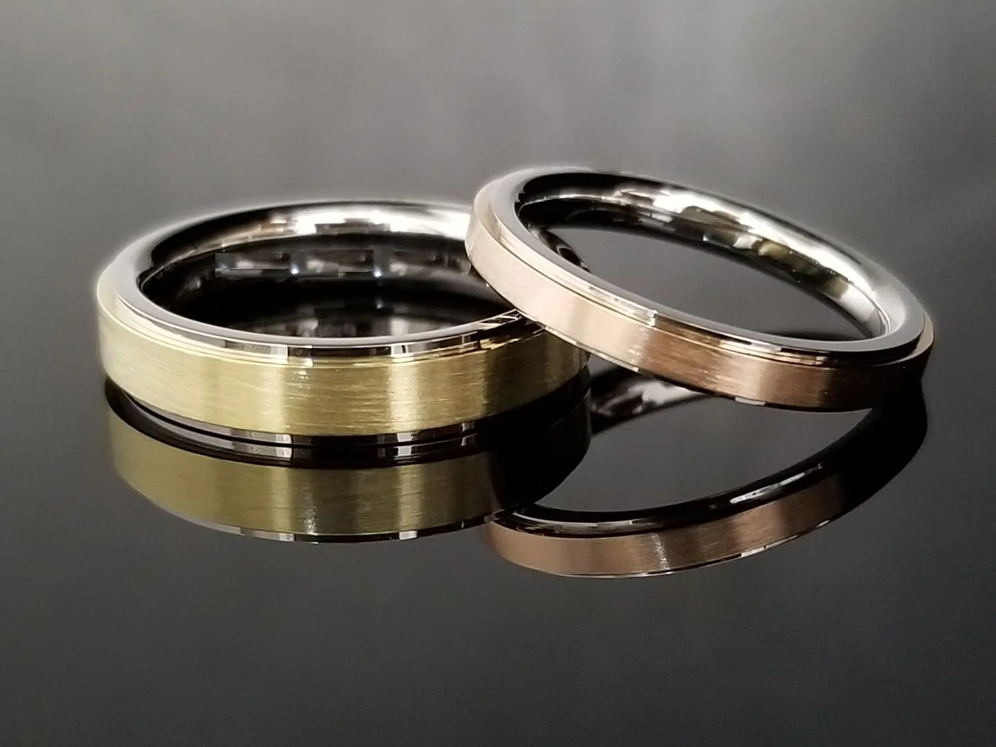 ゴールドシルバーコンビリング ☆人気のツインコンビリングセット/シルバー925•ゴールド18kgp RG13