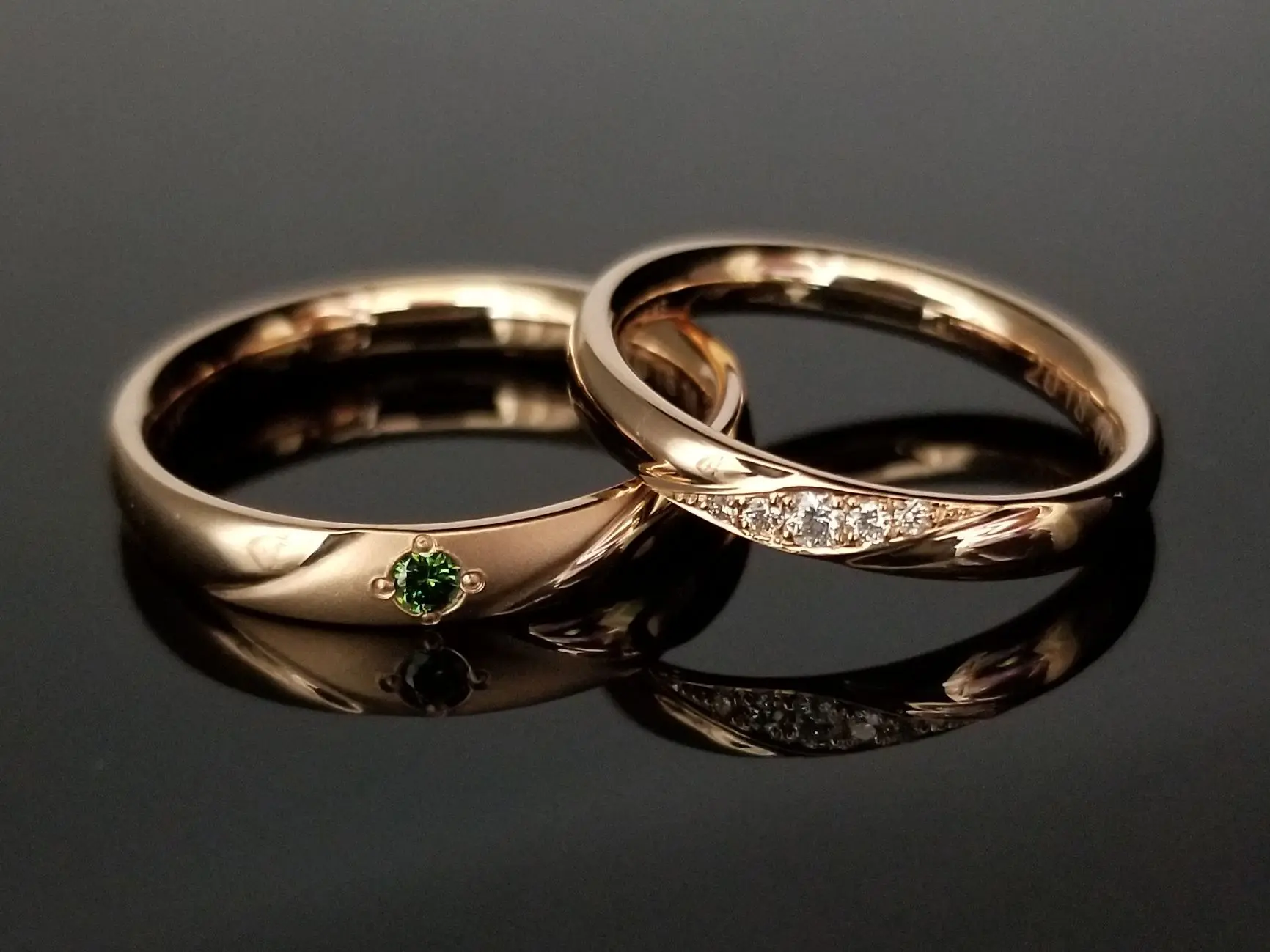 ピンクゴールドがとても華やかなデザイン | 結婚・婚約指輪の