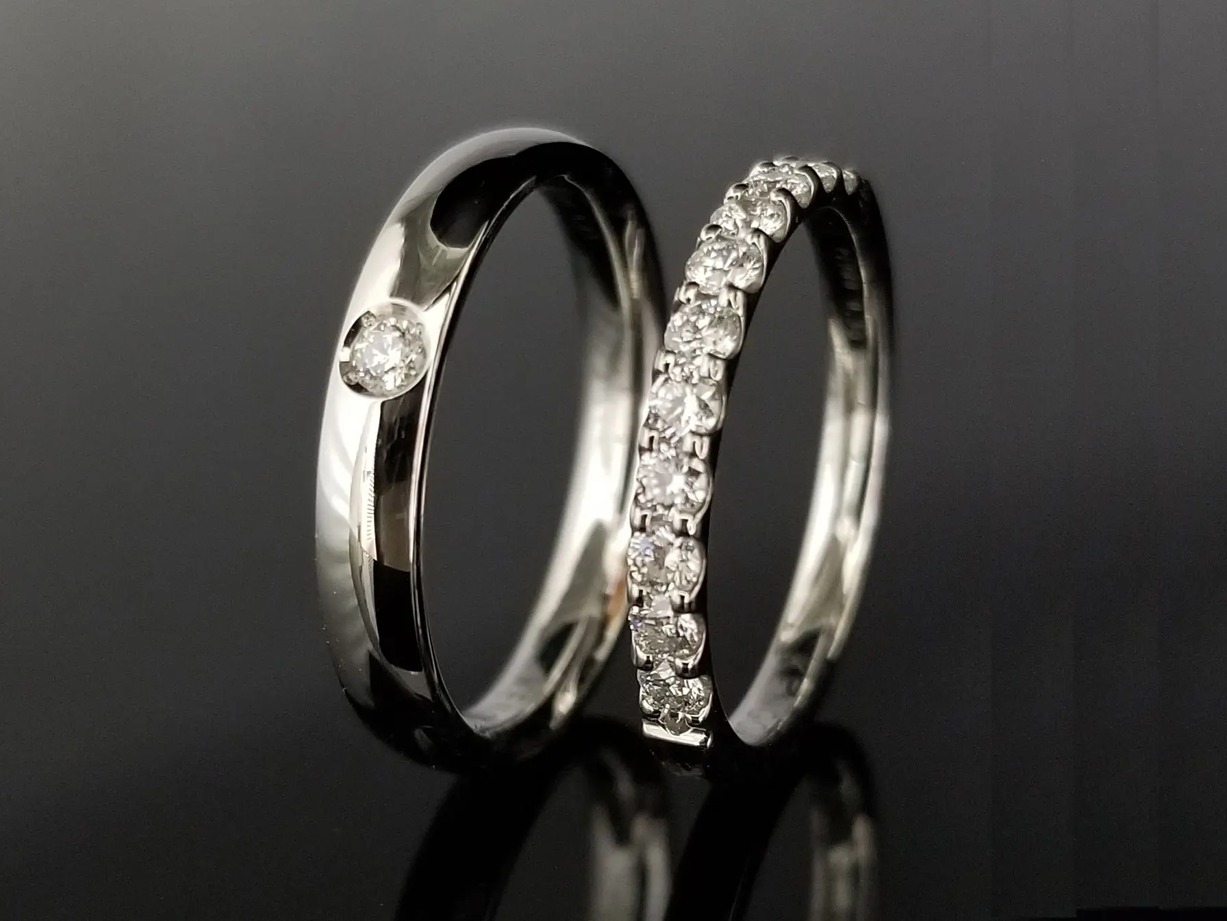 ダイヤモンドが光輝くデザイン | 結婚・婚約指輪のオーダーメイドは