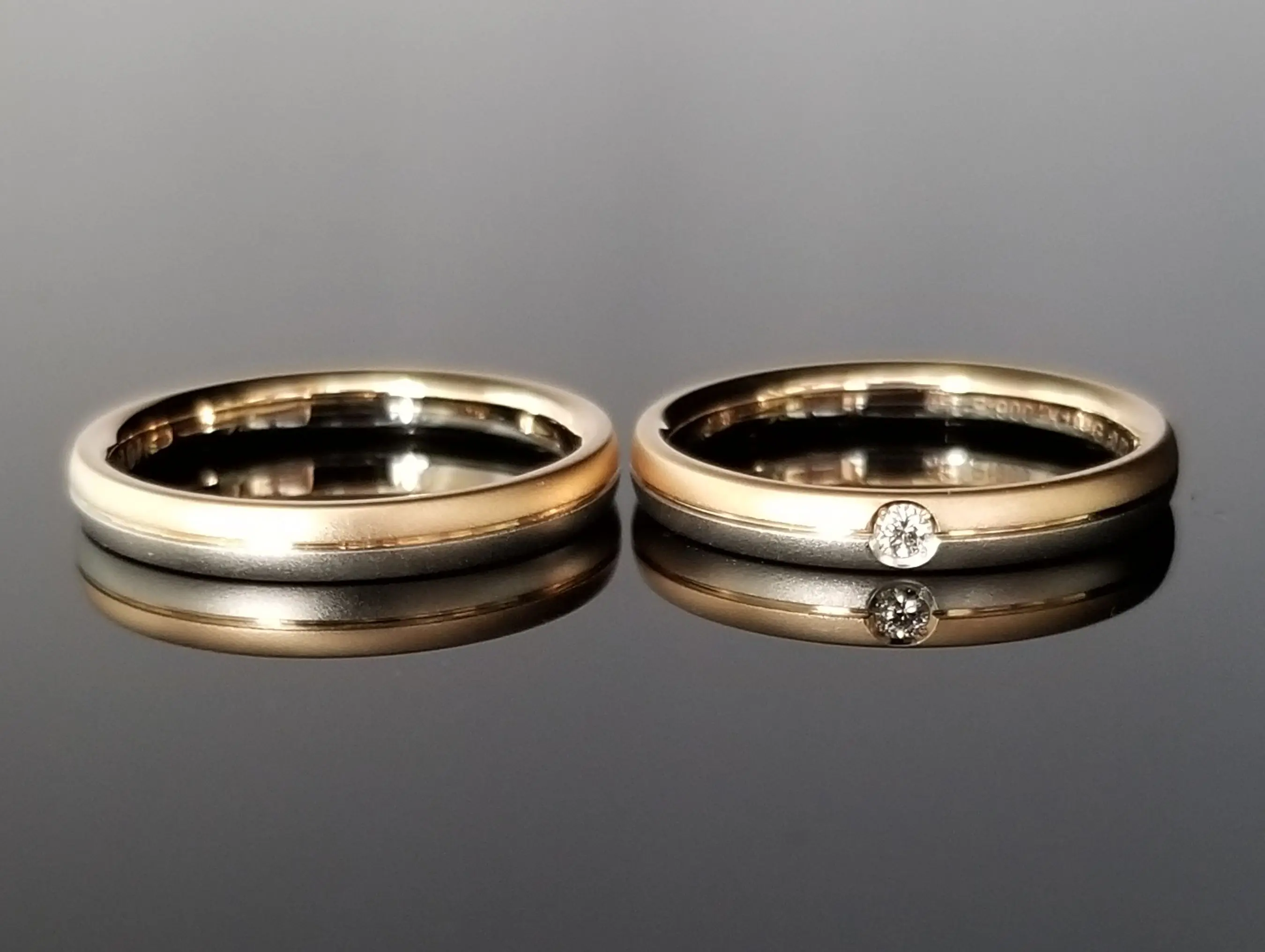 ツートンカラーのご結婚指輪 | 結婚・婚約指輪のオーダーメイド ツートンカラーのご結婚指輪 | 結婚・婚約指輪のオーダーメイド