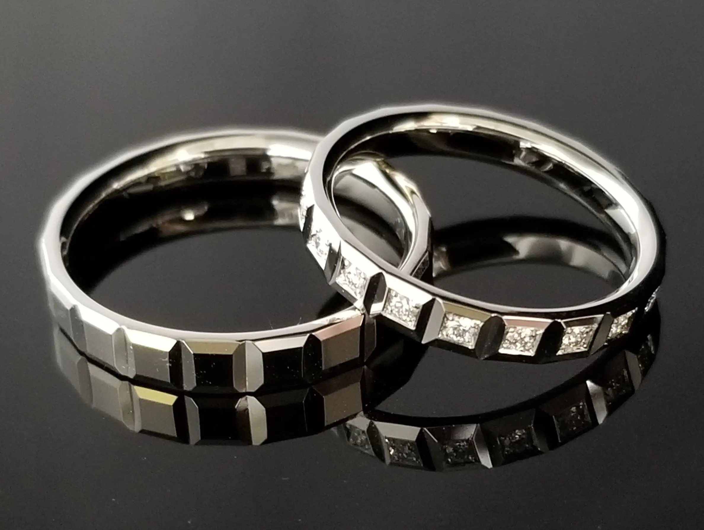 立体モチーフご結婚指輪 | 結婚・婚約指輪のオーダーメイドは鍛造指輪