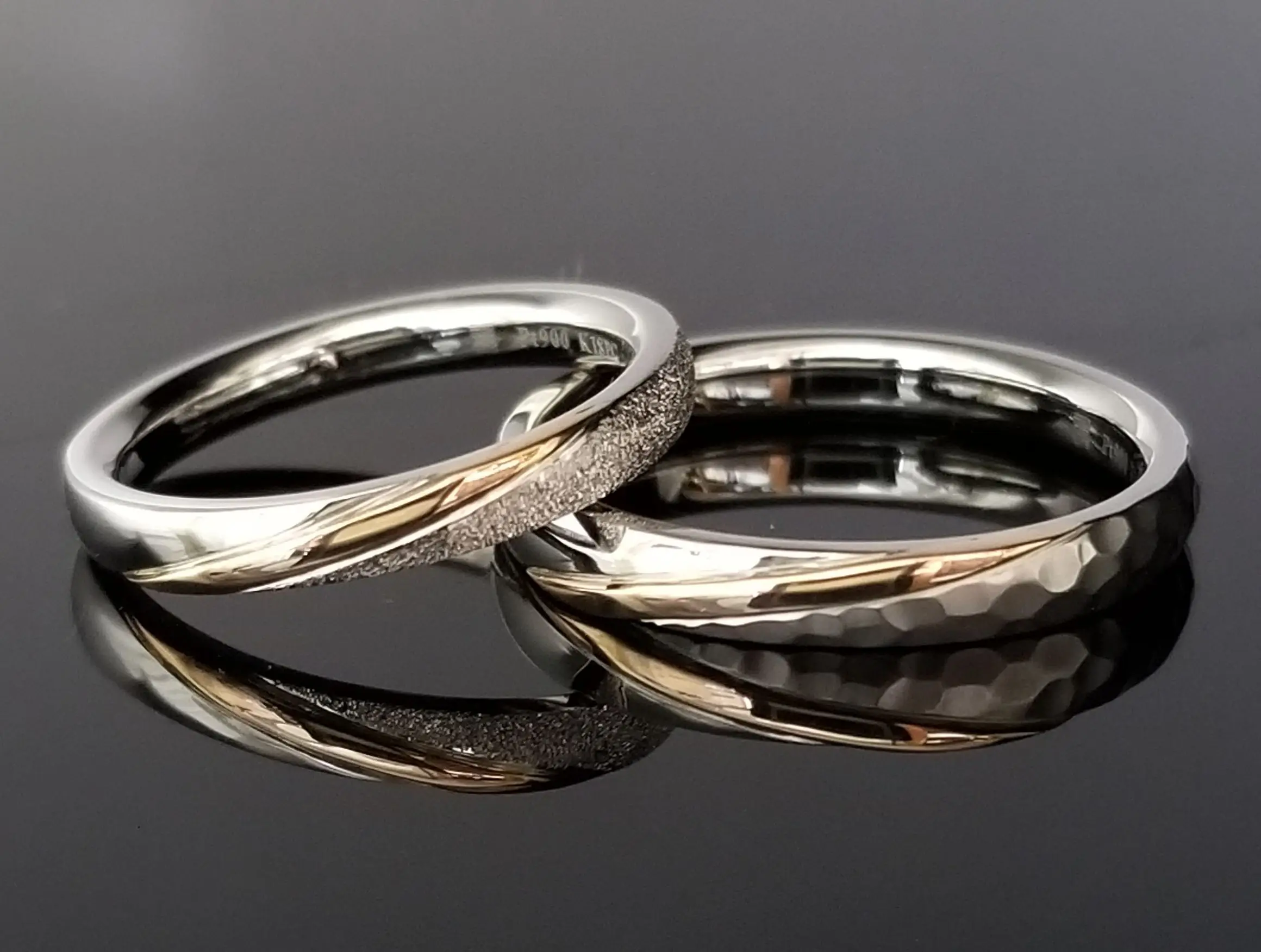 ピンクゴールドラインが美しい | 結婚・婚約指輪のオーダーメイドは