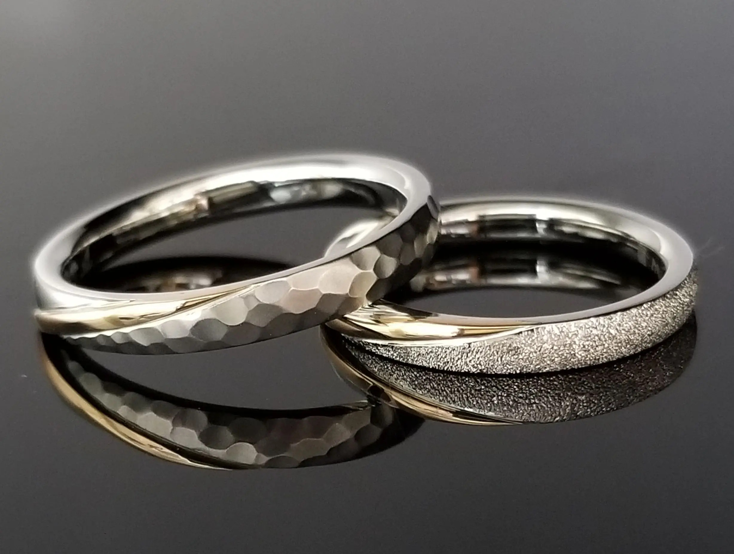 ピンクゴールドラインが美しい | 結婚・婚約指輪のオーダー