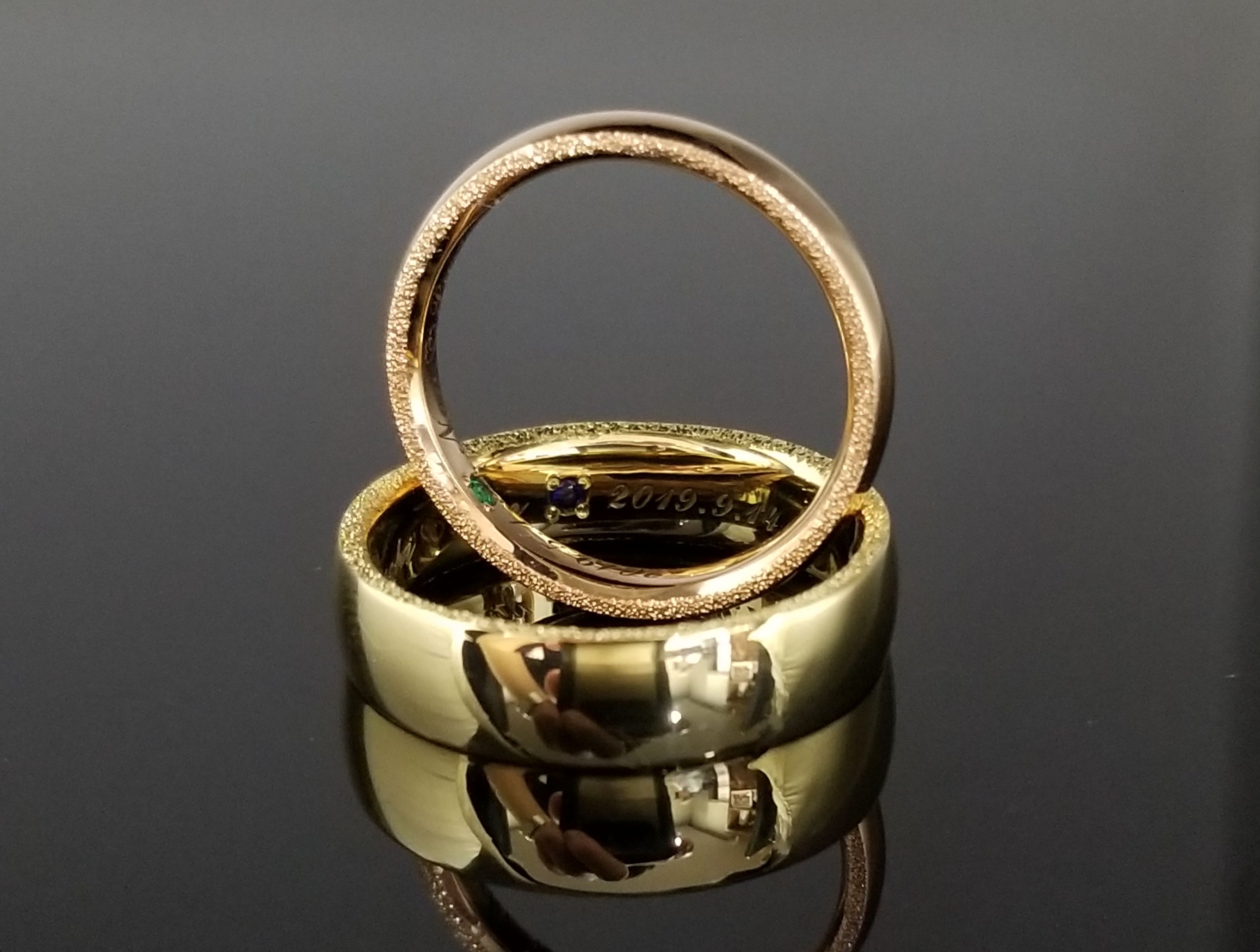 鍛造指輪の素材（ゴールド）のサムネイル