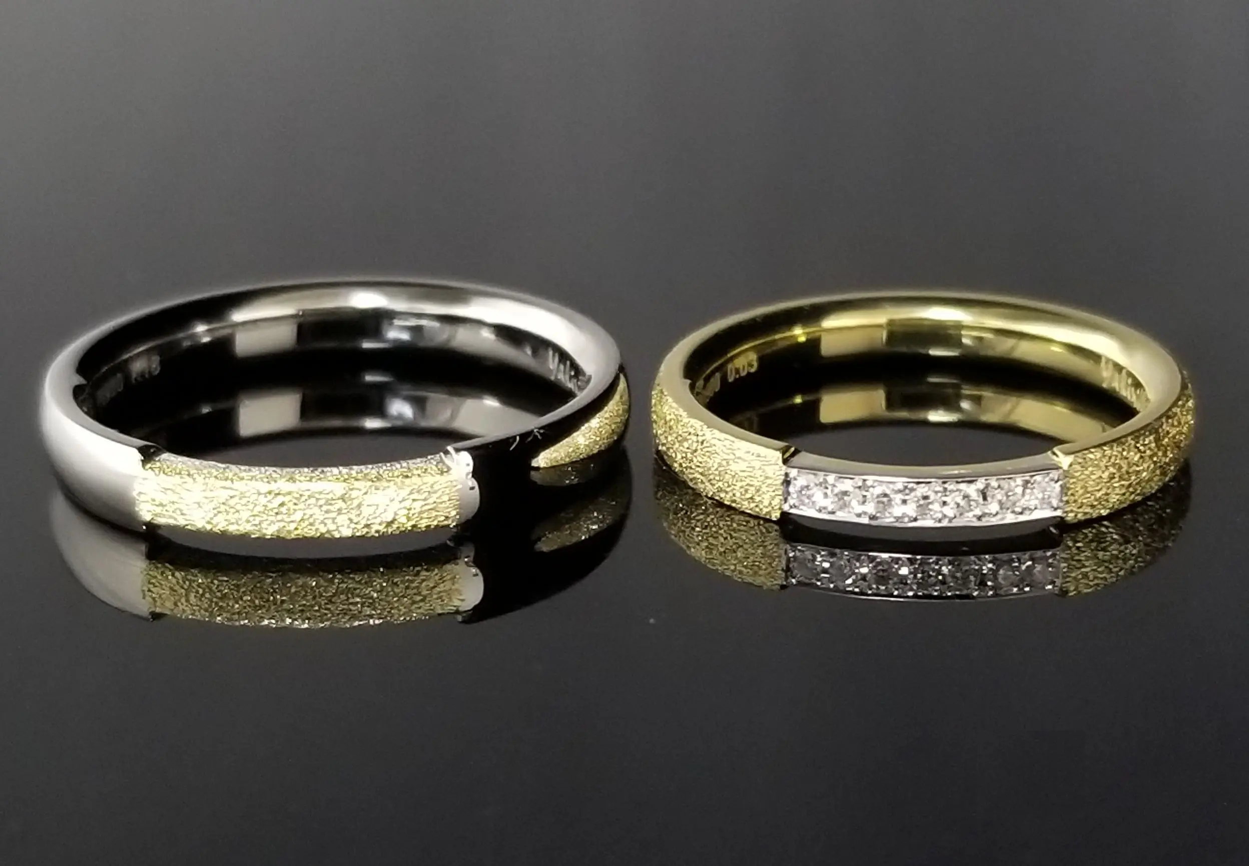 コンビ加工が素敵なフルオーダーリング | 結婚・婚約指輪の