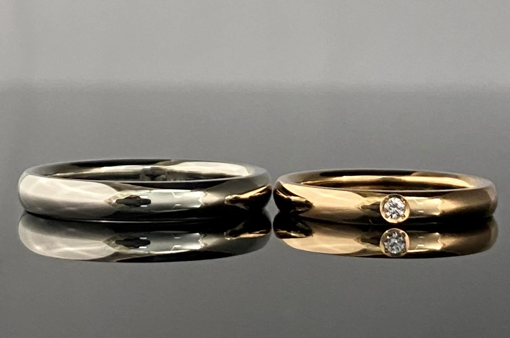 鍛造フルオーダーで丸みの美しいご結婚指輪を | 結婚・婚約指輪の