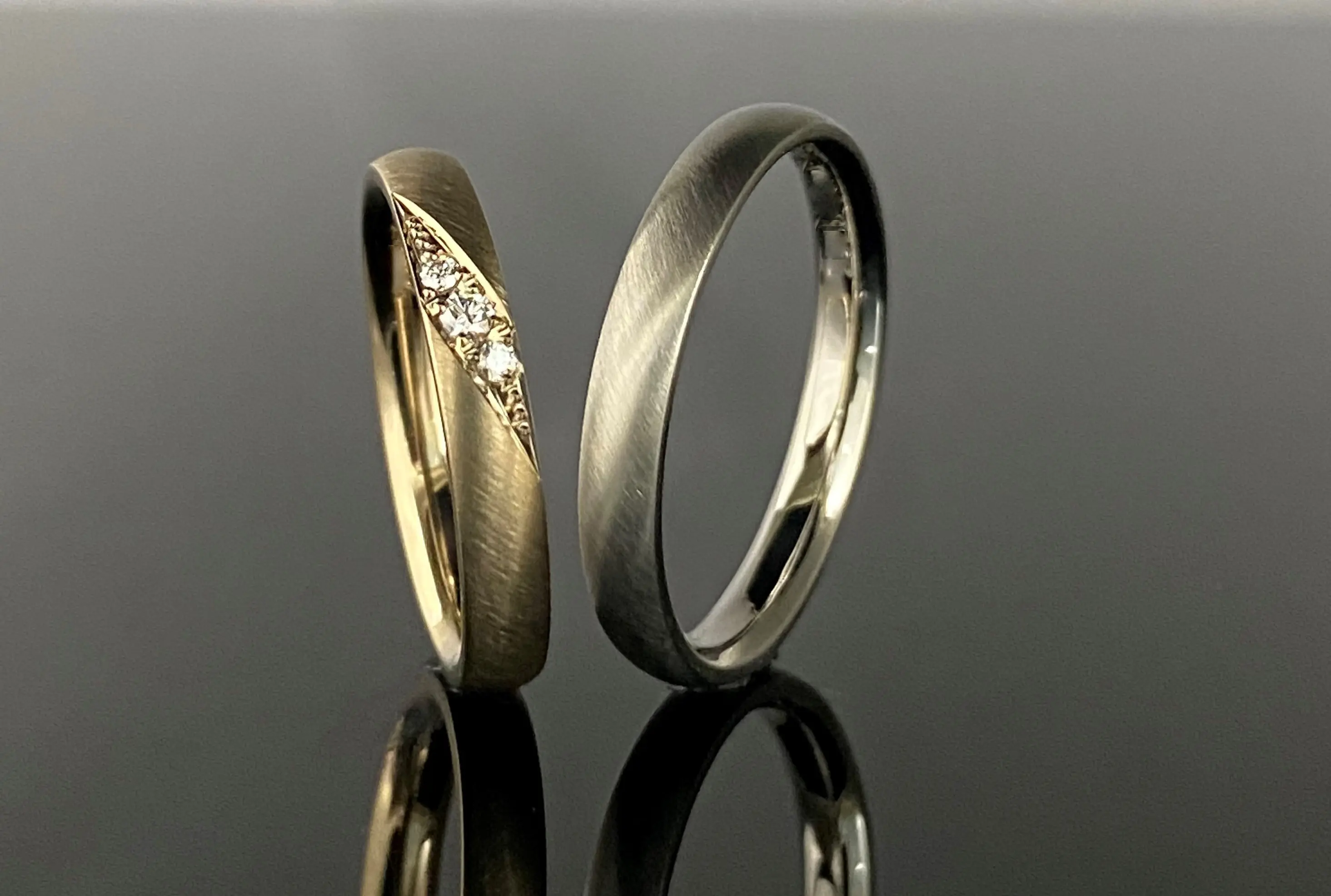 メンズリング つや消し 結婚指輪 マリッジリング ペアリング プラチナ オーダー