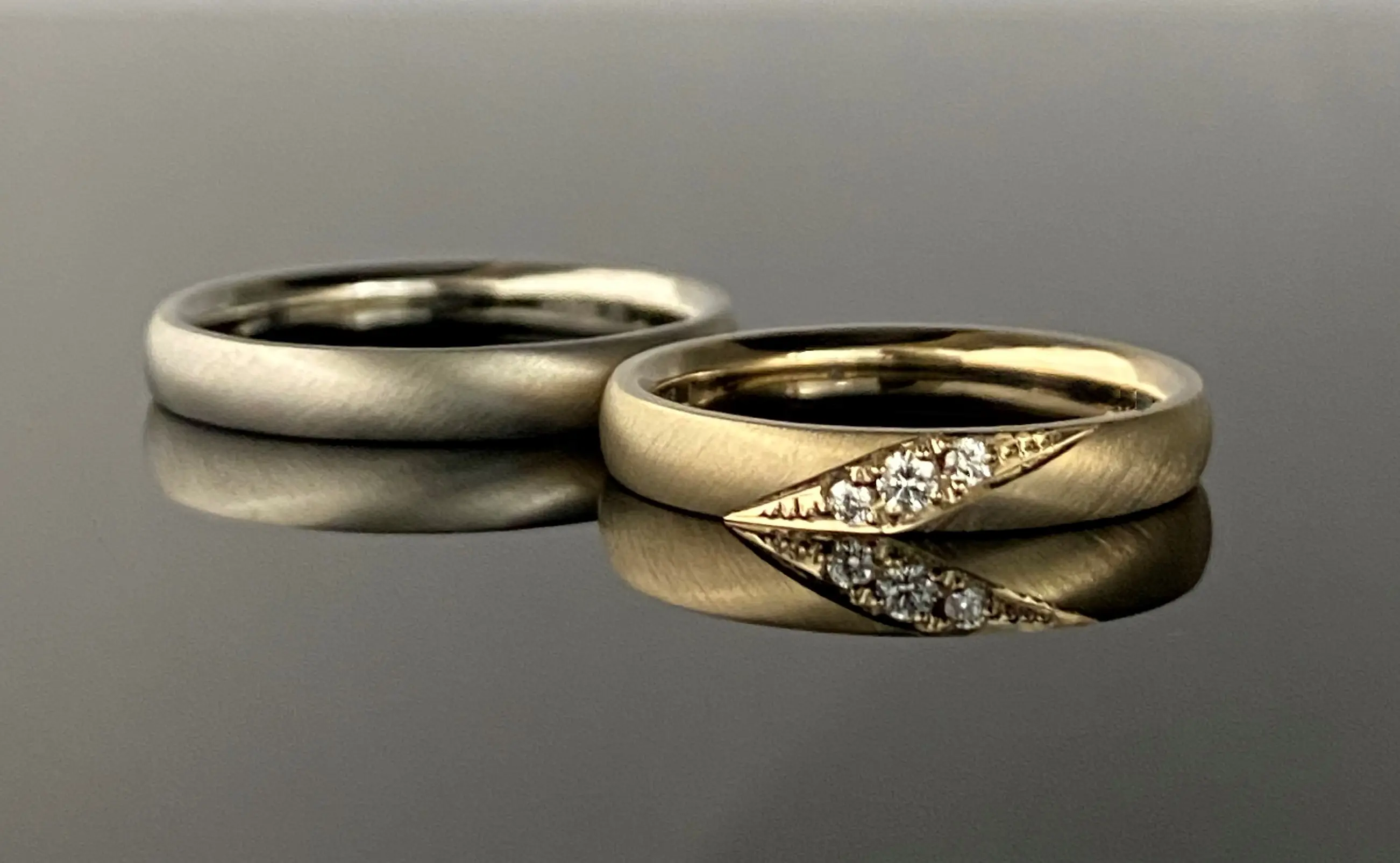 失くした指輪 つや消し加工が一周入った美しい鍛造マリッジリング | 結婚・婚約指輪