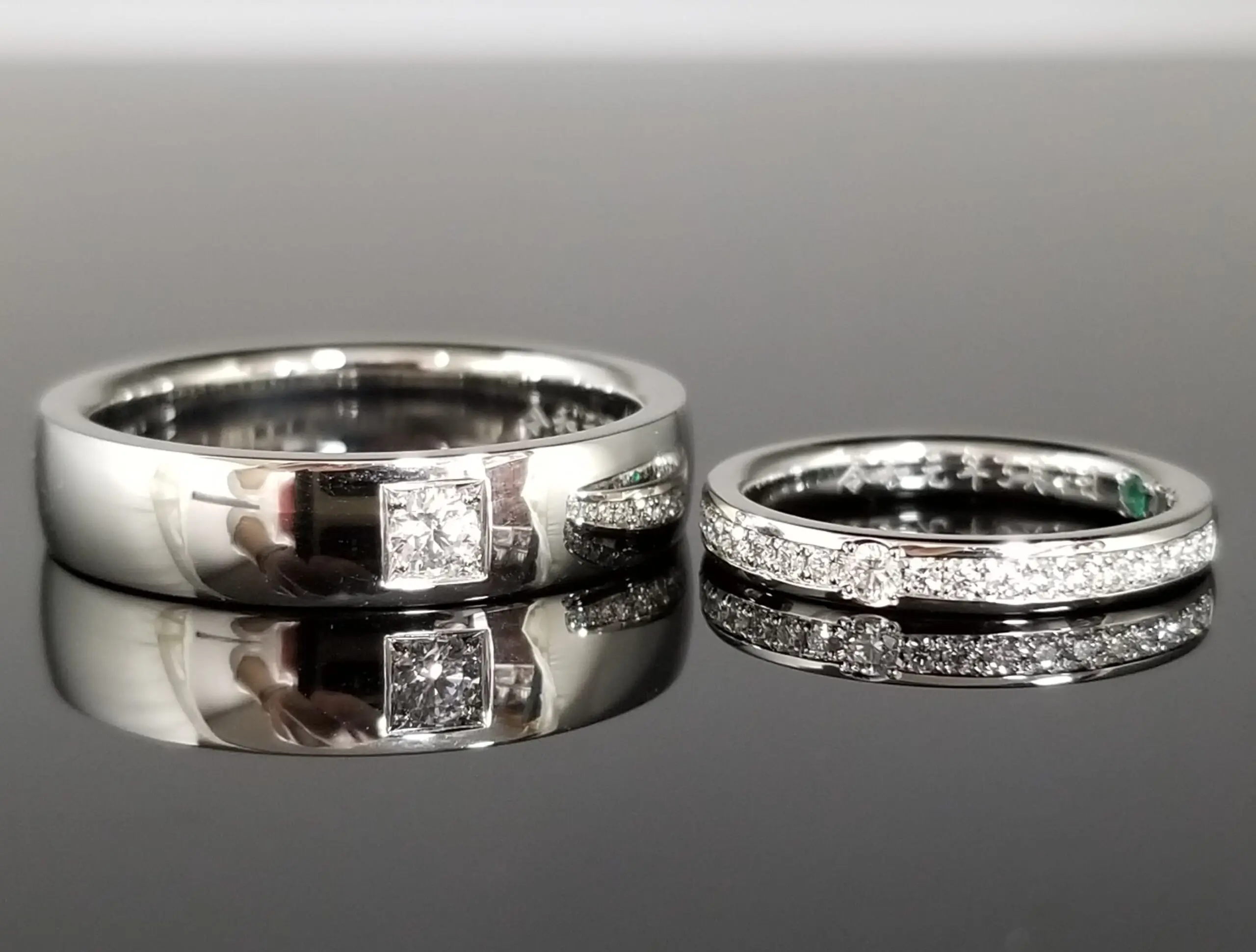 CELLINI STIRLING Butterfly Flower Carving Wide Eternity Band