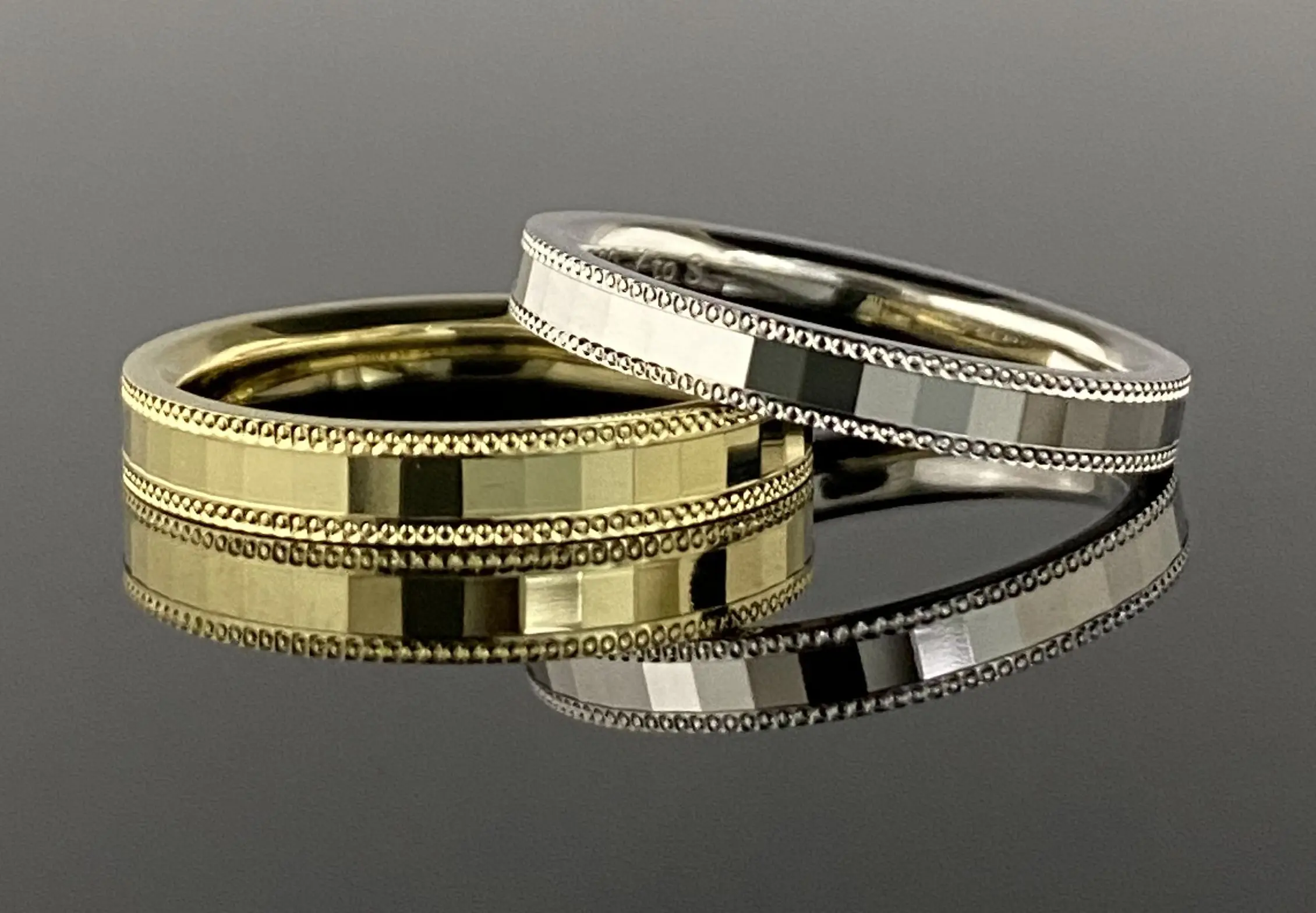 ミル打ちとカット加工が素敵な鍛造オーダーリング | 結婚・婚約指輪の