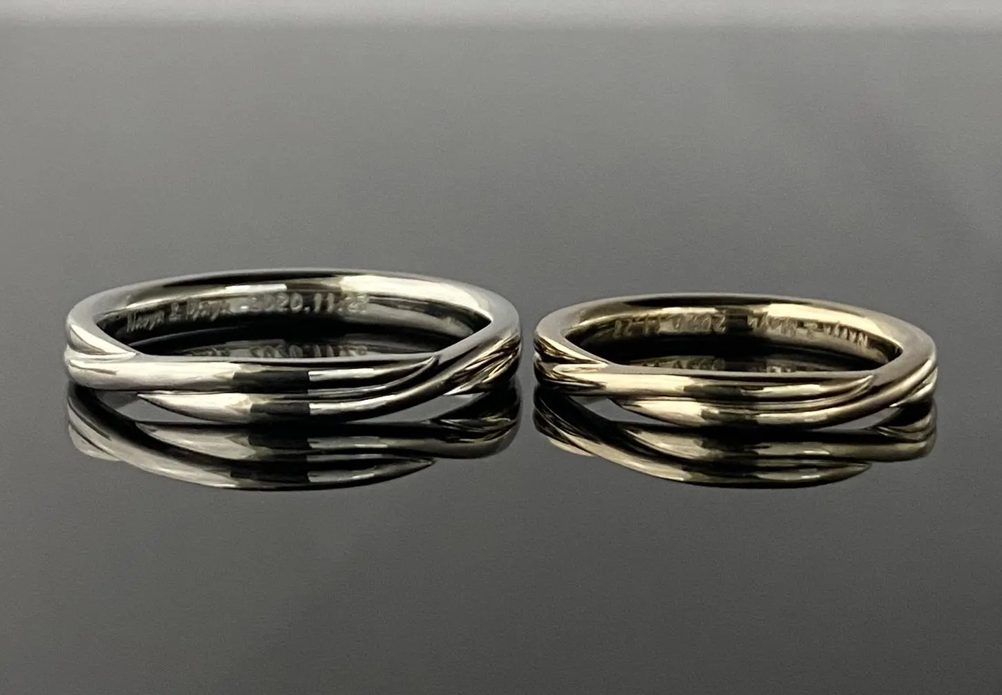 捻り加工で動きのある鍛造フルオーダーリング | 結婚・婚約指輪の