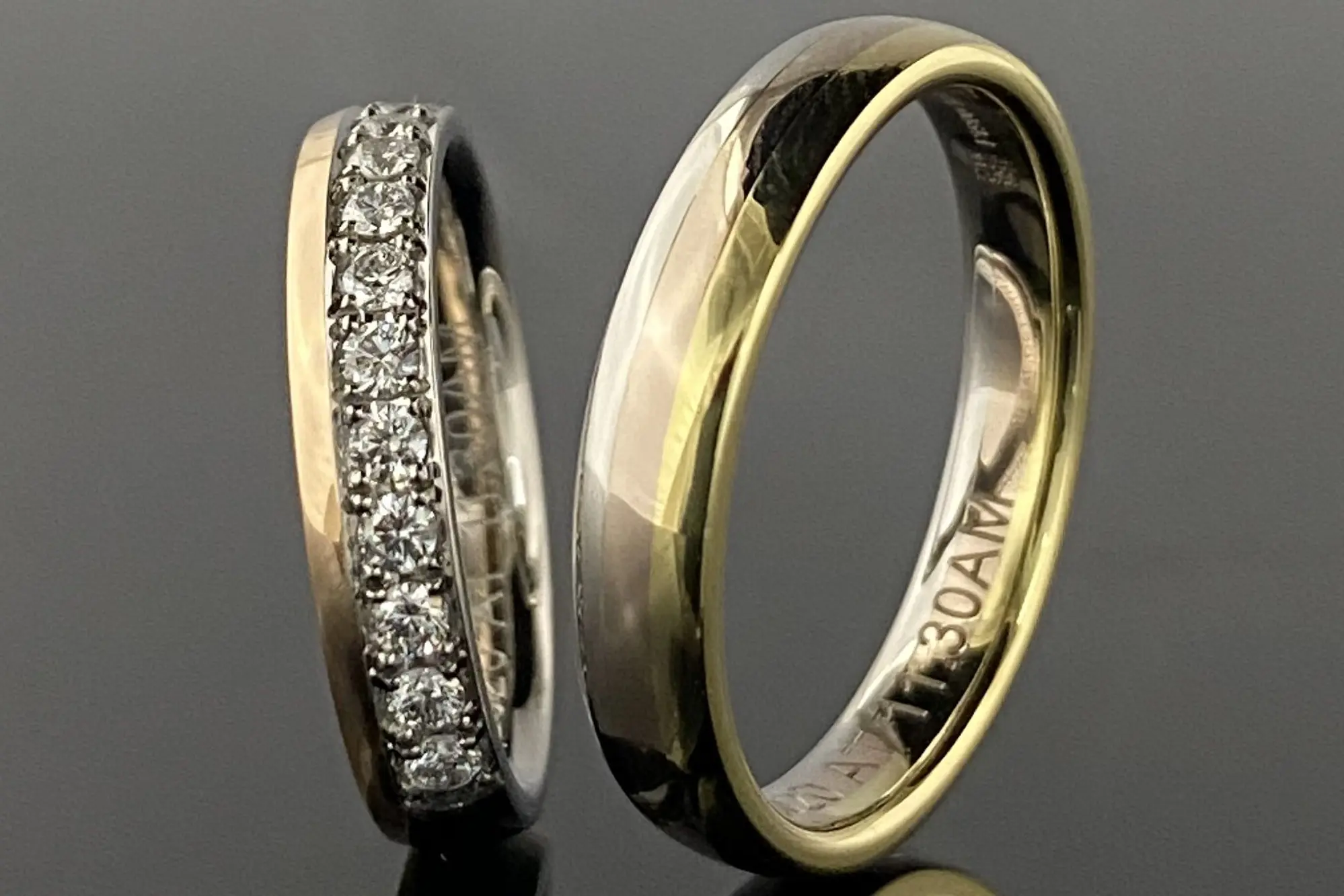 K18イエローゴールドでお好みデザイン仕上げ | 結婚・婚約指輪の