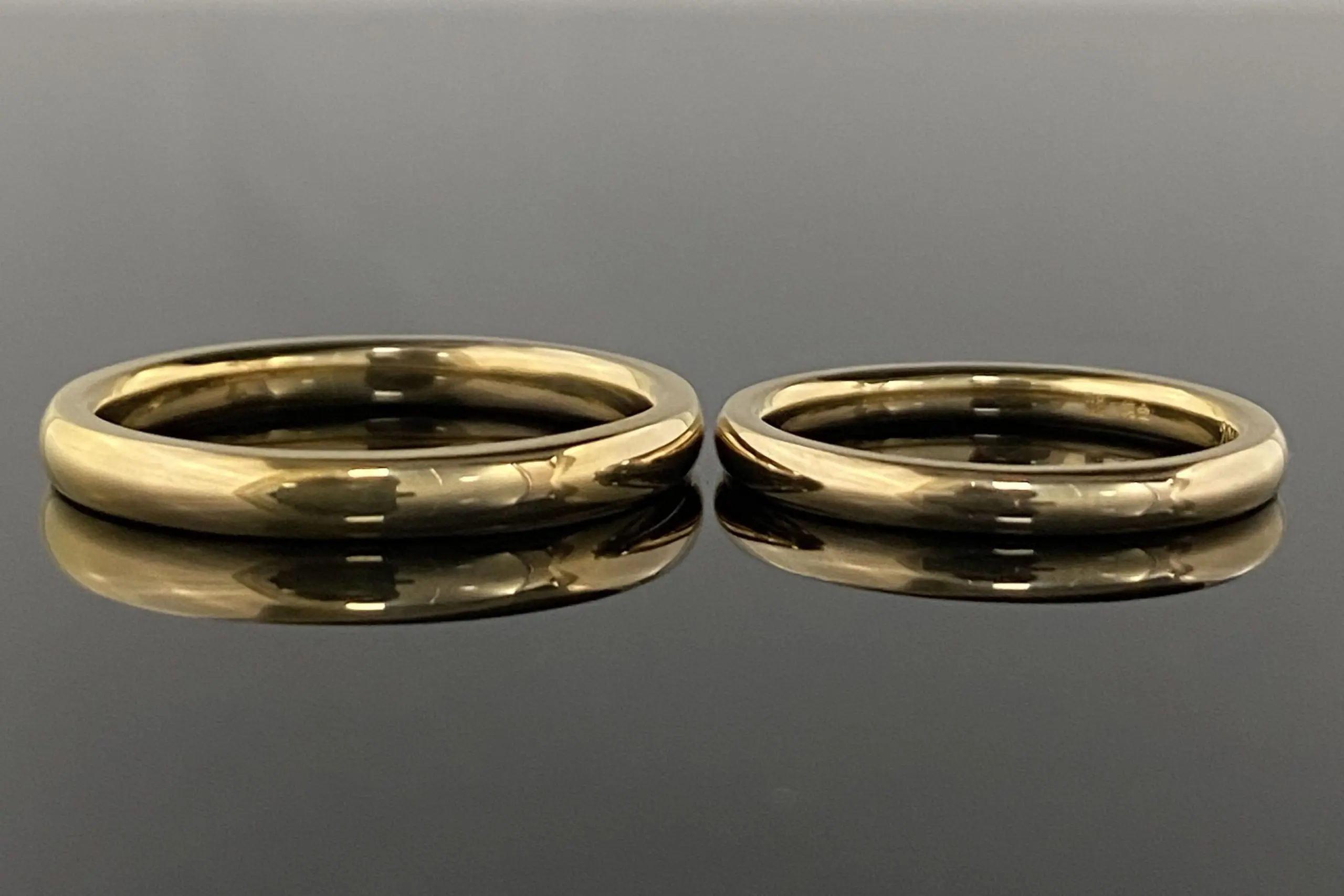 純金の存在感のある結婚指輪に仕上がりました | 結婚・婚約指輪