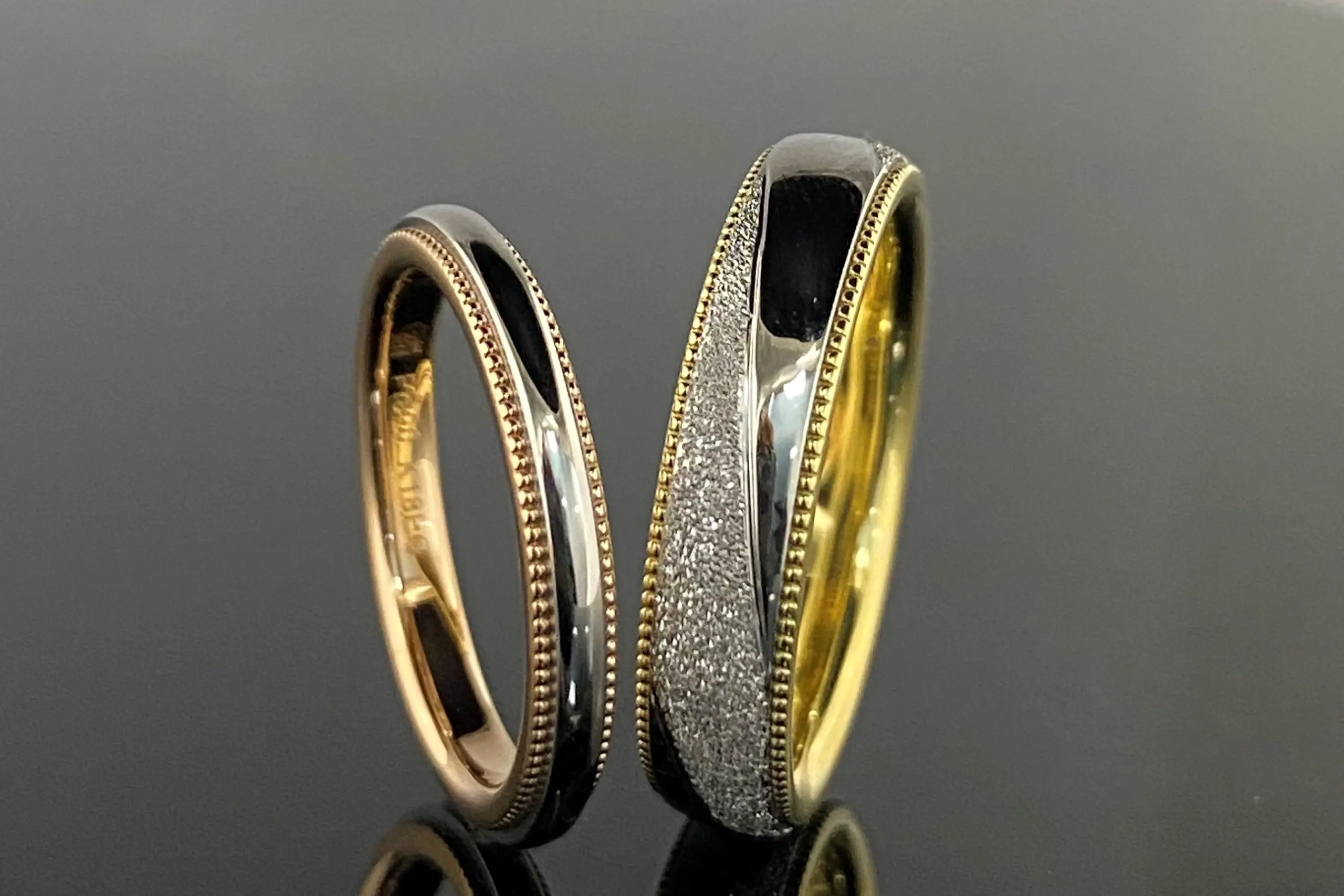 廃盤レア⭐︎hum ダブルミルグレイン　ブレスレット　ダイヤモンド 鍛造製法でお造りしたコンビのミルグレイン | 結婚・婚約指輪の