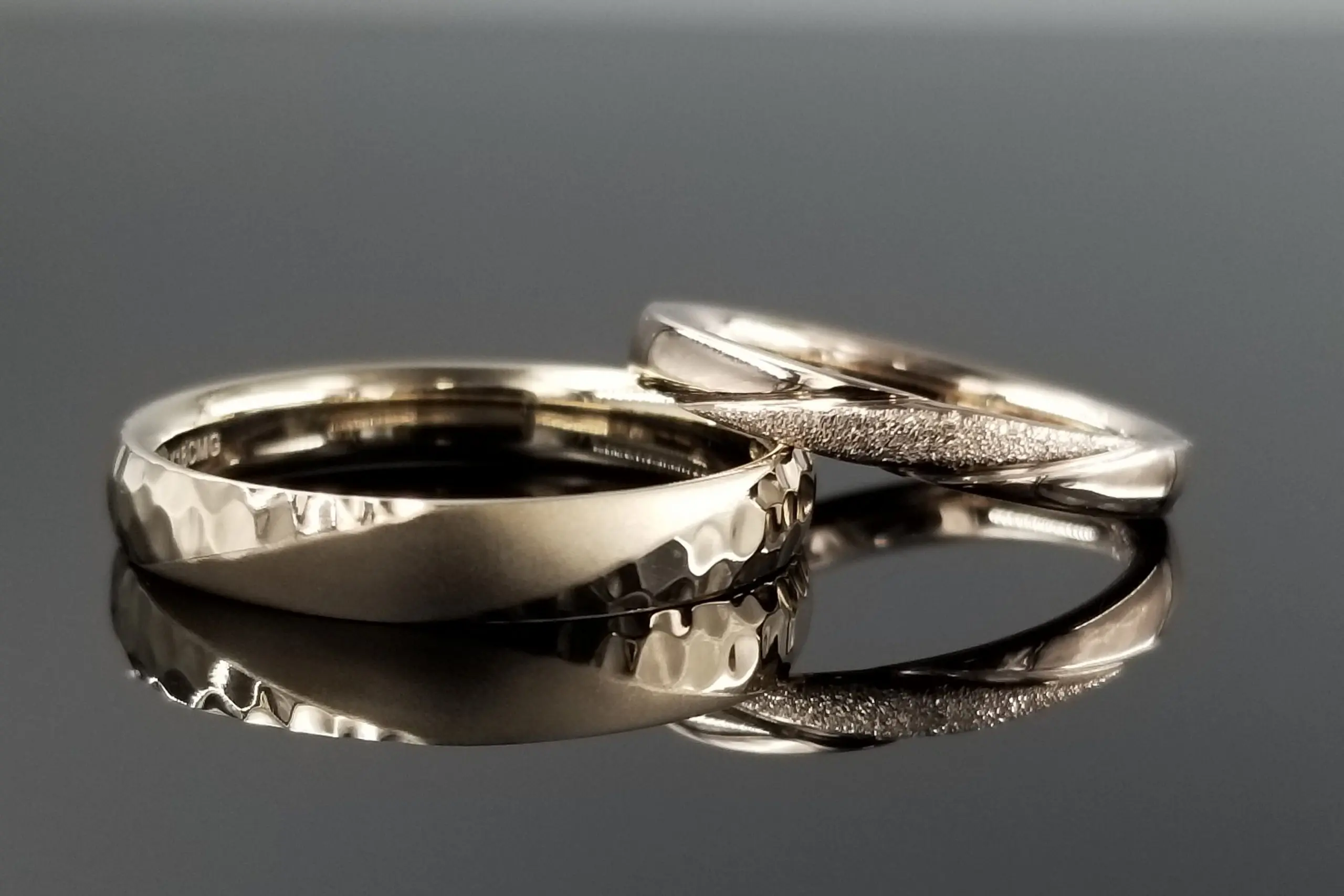 シャンパンゴールド☆ダイヤモンド Pt900 リング ☆新品同様磨き