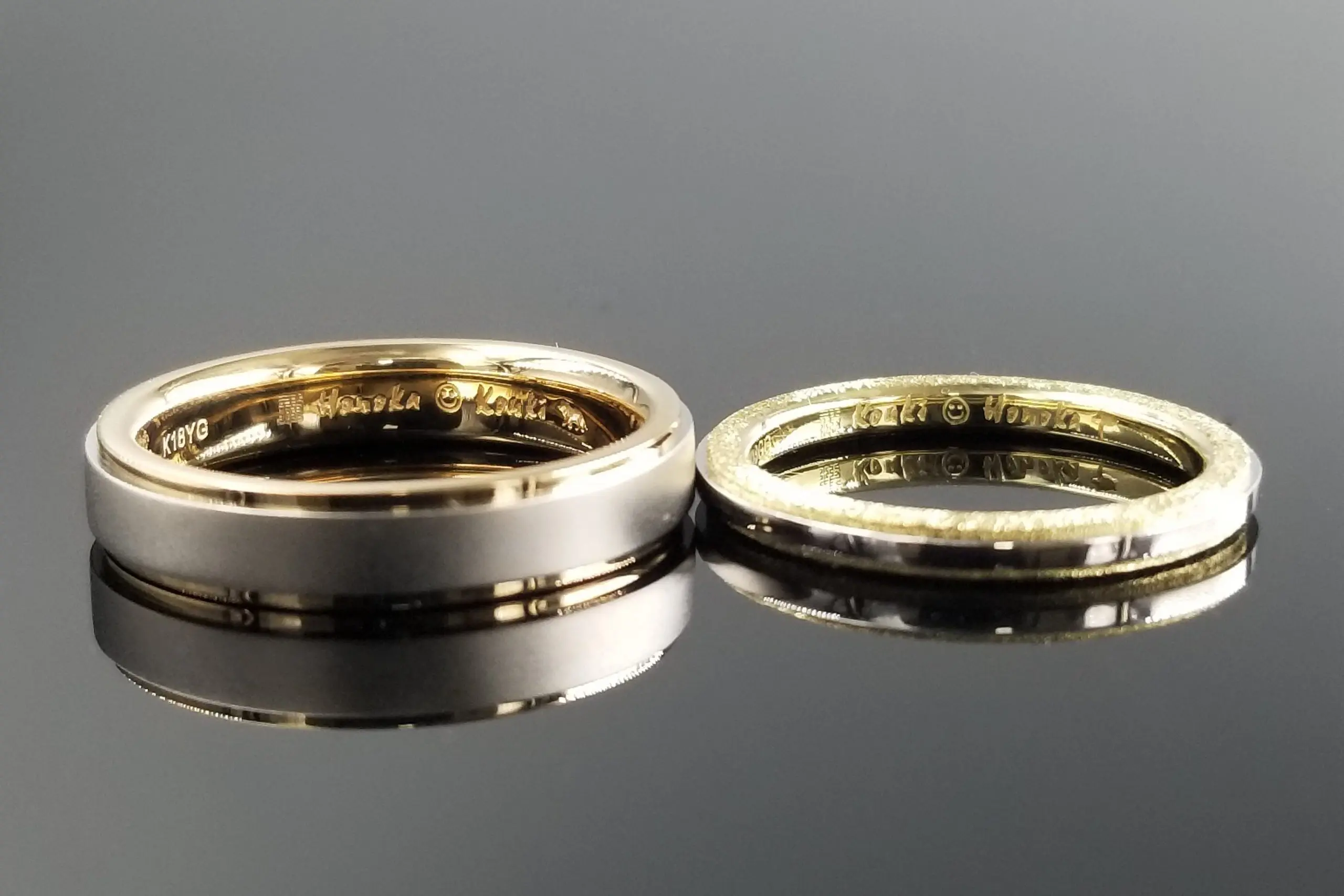 内側の刻印にスマイルを！ | 結婚・婚約指輪のオーダーメイドは鍛造