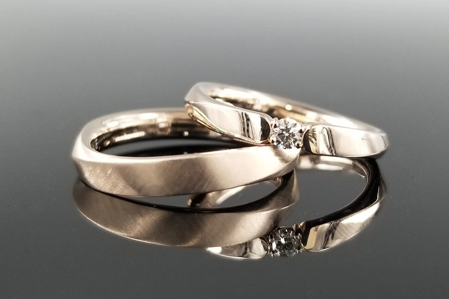 同じラインになるようお造りいたしました | 結婚・婚約指輪のオーダー