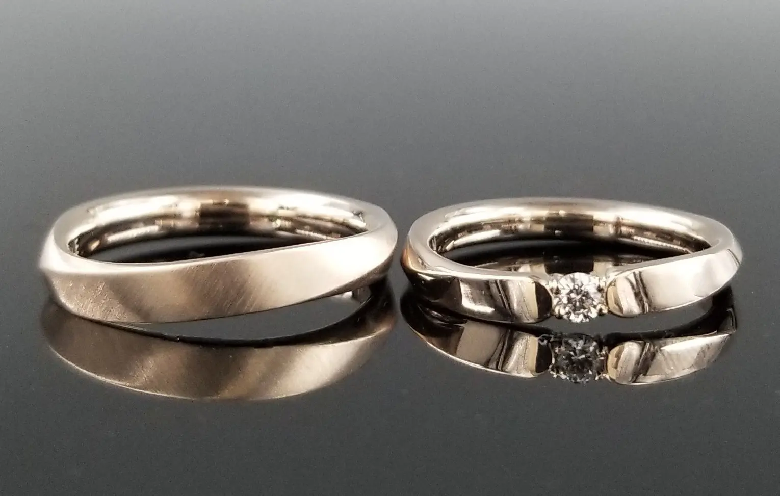 同じラインになるようお造りいたしました | 結婚・婚約指輪のオーダー