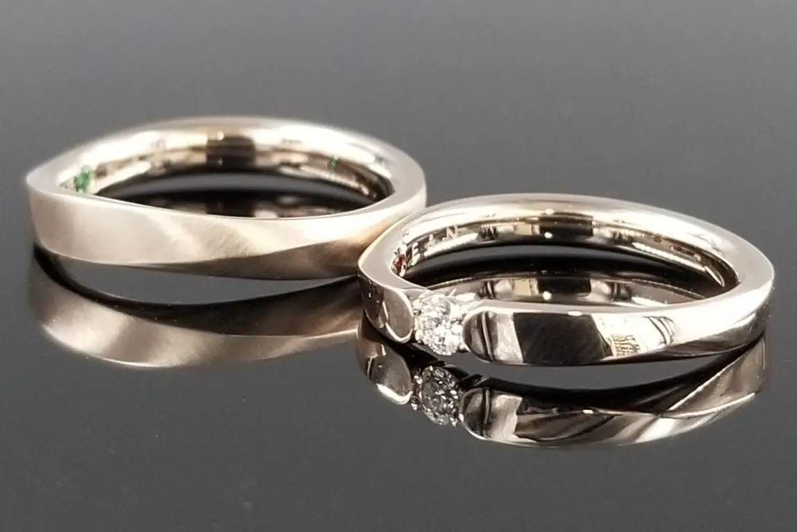 同じラインになるようお造りいたしました | 結婚・婚約指輪のオーダー