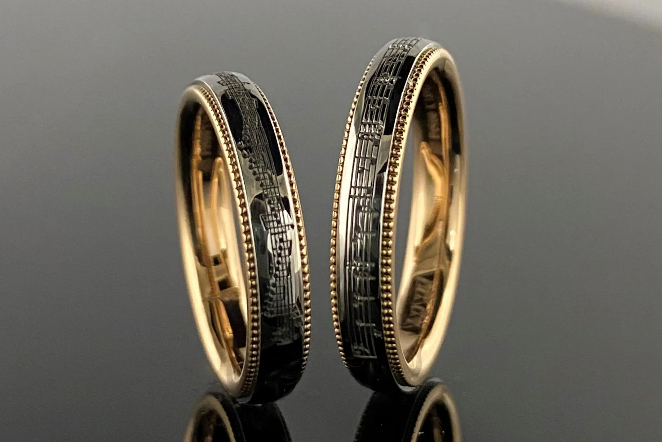 楽譜の細部までこだわったデザインとなりました | 結婚・婚約指輪の