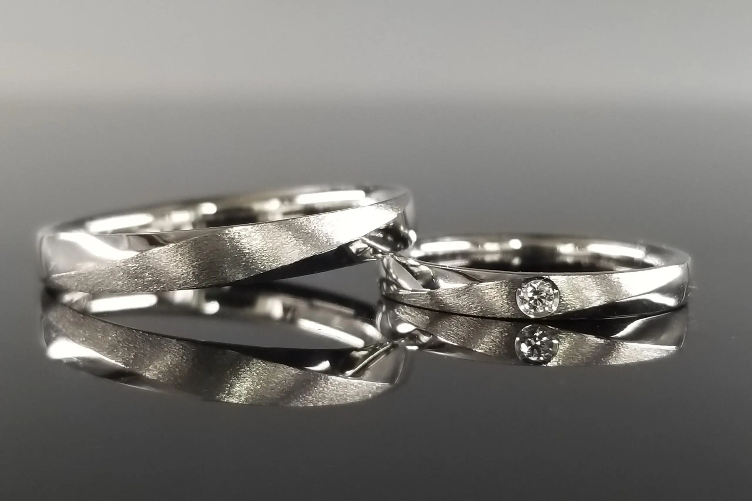 女性にはダイヤモンドを1点さり気なくお留めして | 結婚・婚約指輪の