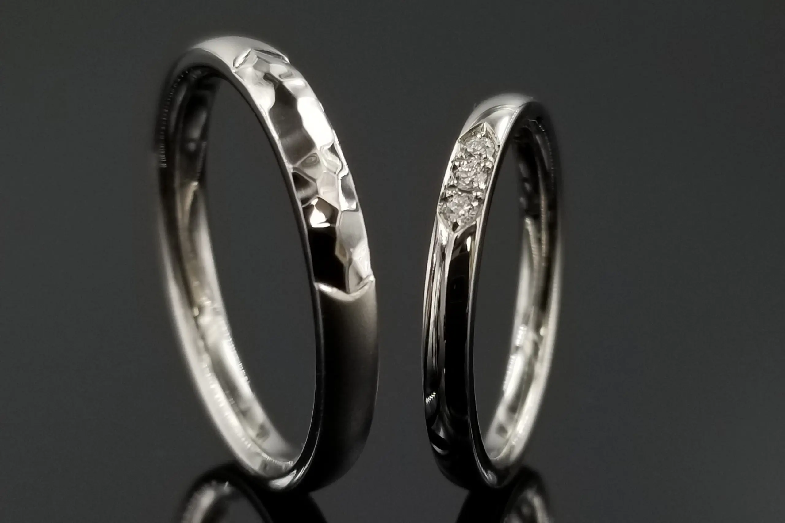 三角のラインにこだわりました | 結婚・婚約指輪のオーダー
