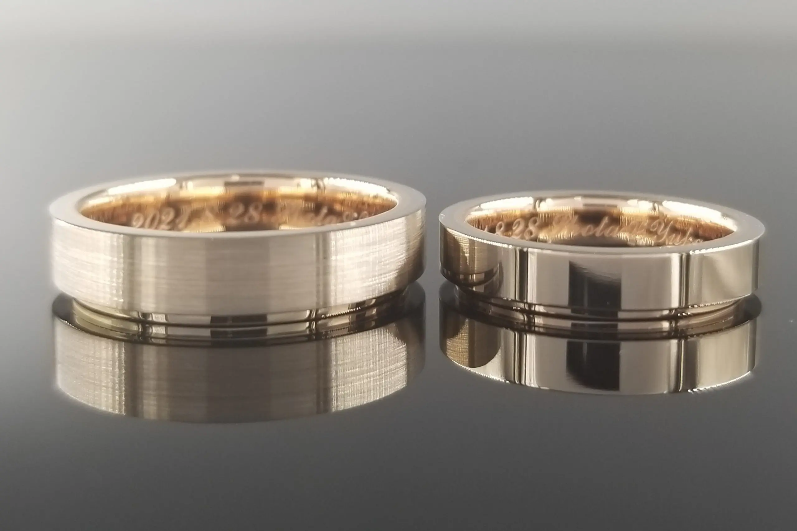 幅太デザインで存在感のあるご結婚指輪に仕上げました | 結婚・婚約