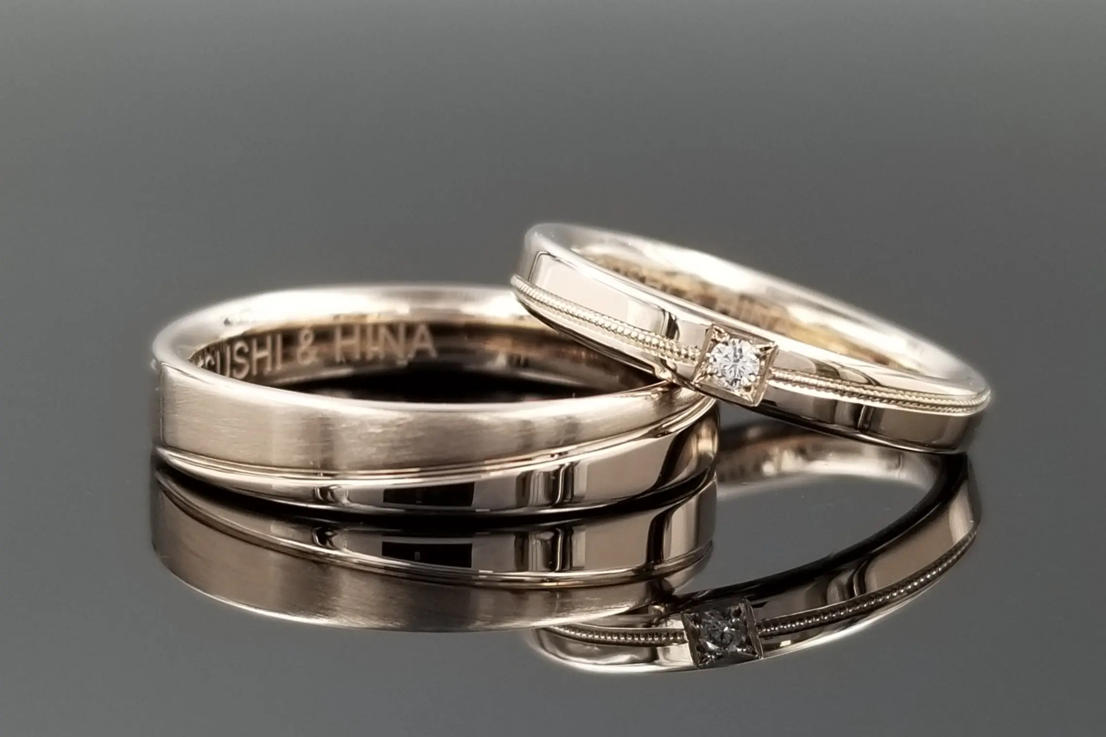 槌目のデザインで素敵に | 結婚・婚約指輪のオーダーメイドは