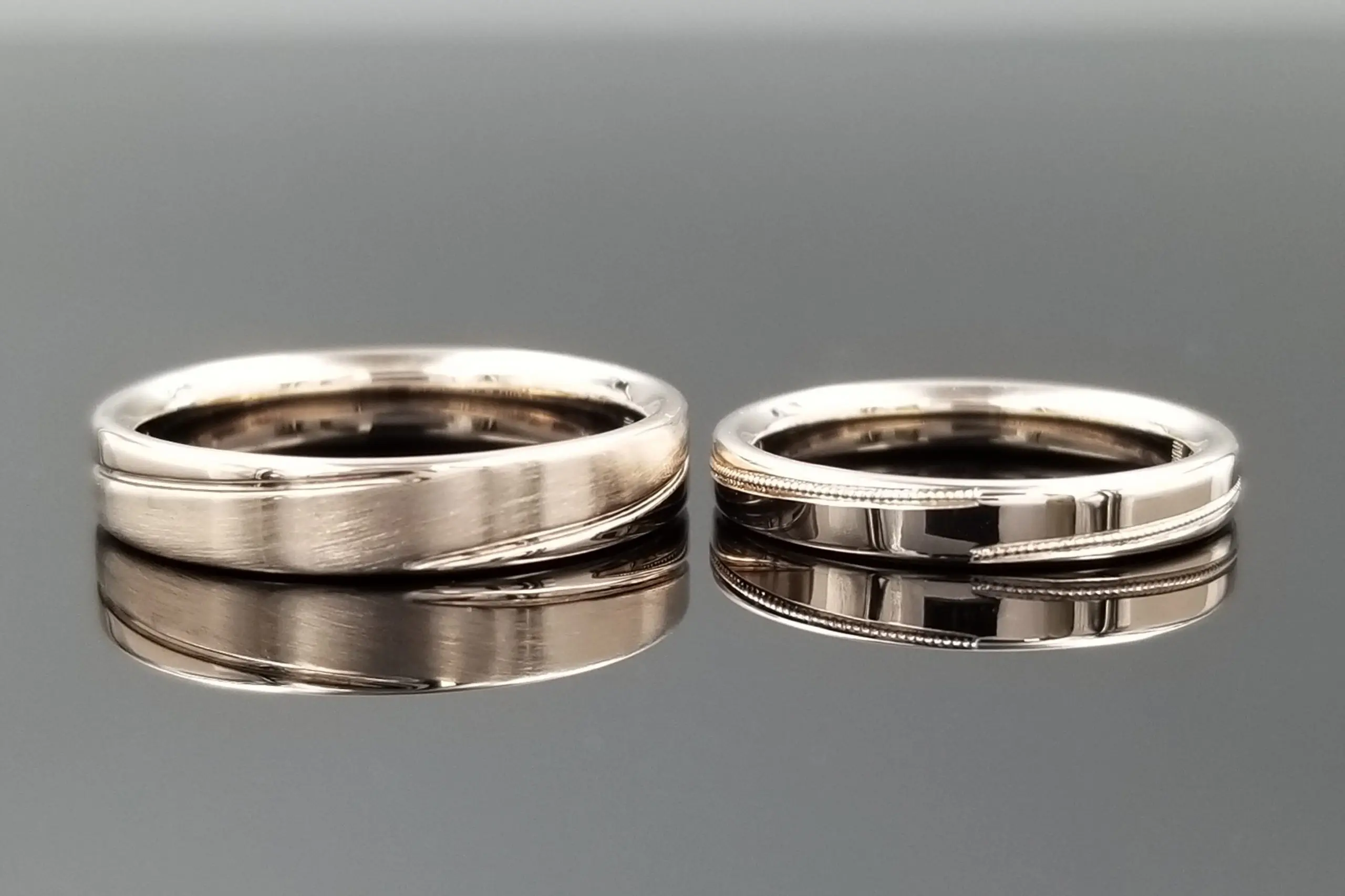 人気のコーラルゴールドを使った優しいお色味のご結婚指輪 | 結婚 