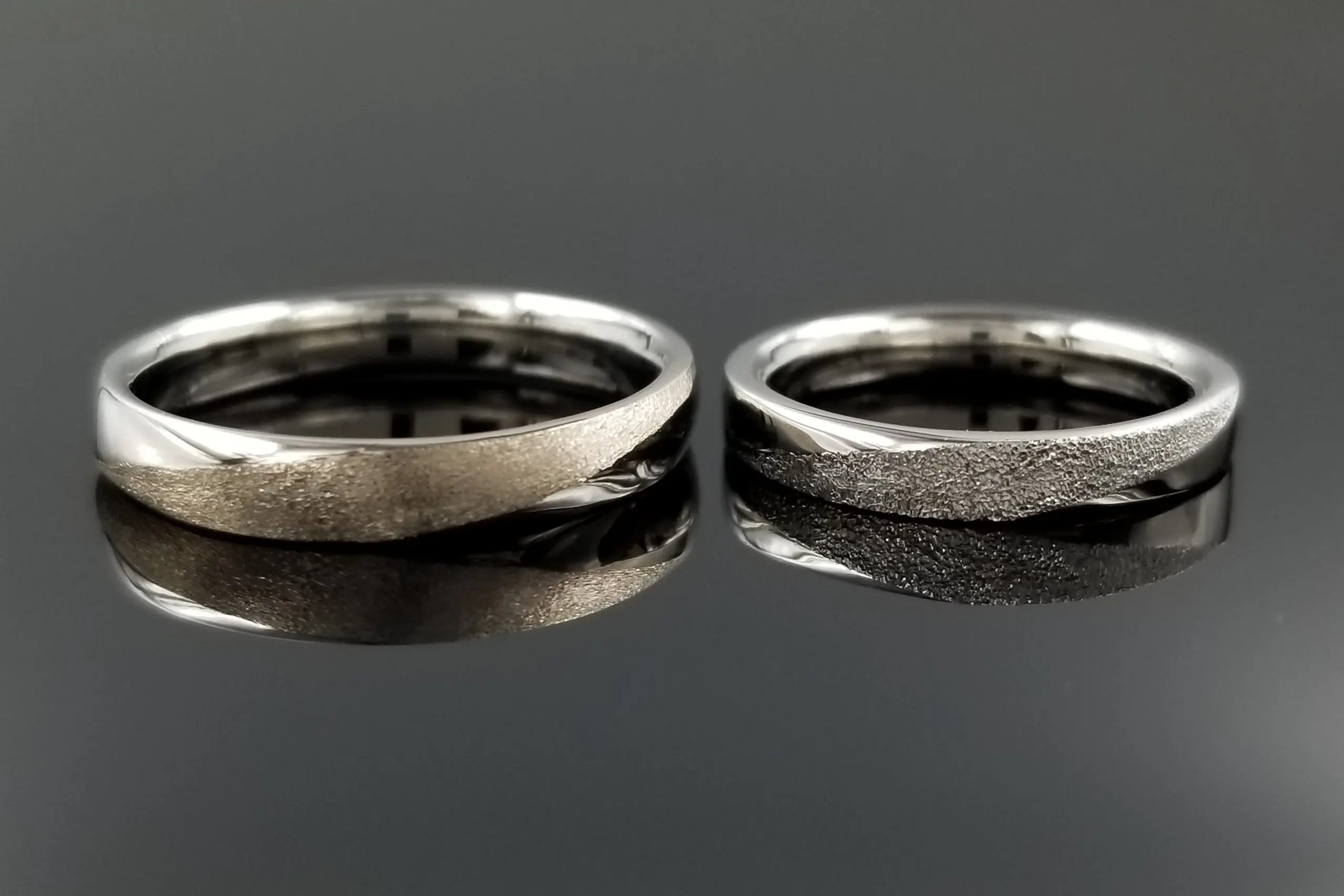 エッジを立てて、かっこよく仕上げました。 | 結婚・婚約指輪の