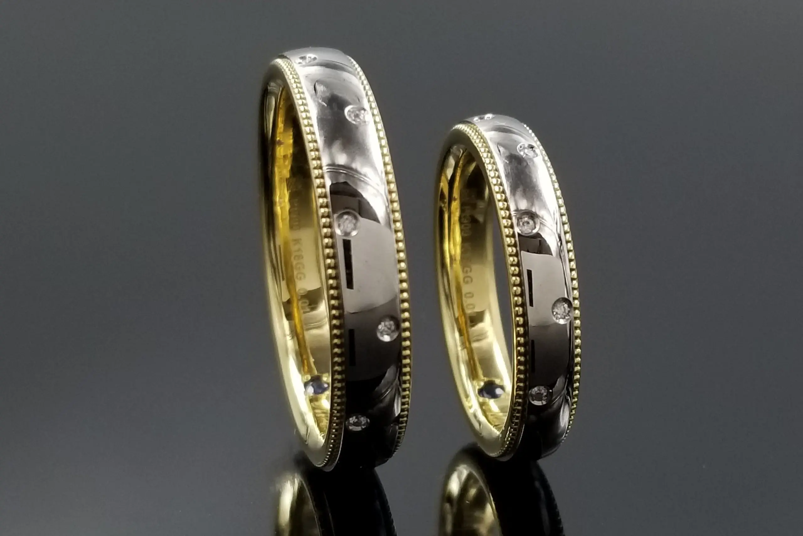 ミルグレインとダイヤモンドでクラシカルな印象に | 結婚・婚約指輪の