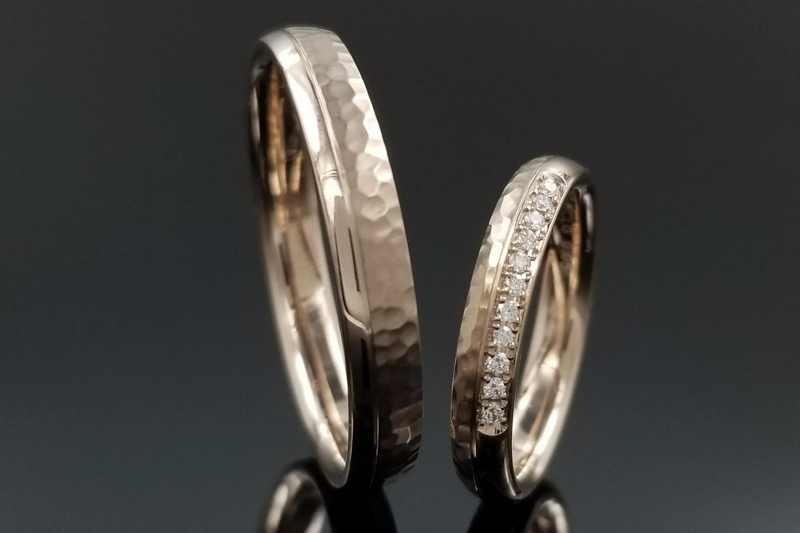 【MEJURI】Eternity Line Band☆エタニティラインバンド☆彫刻可 2 Line Diamond Eternity Band Ring