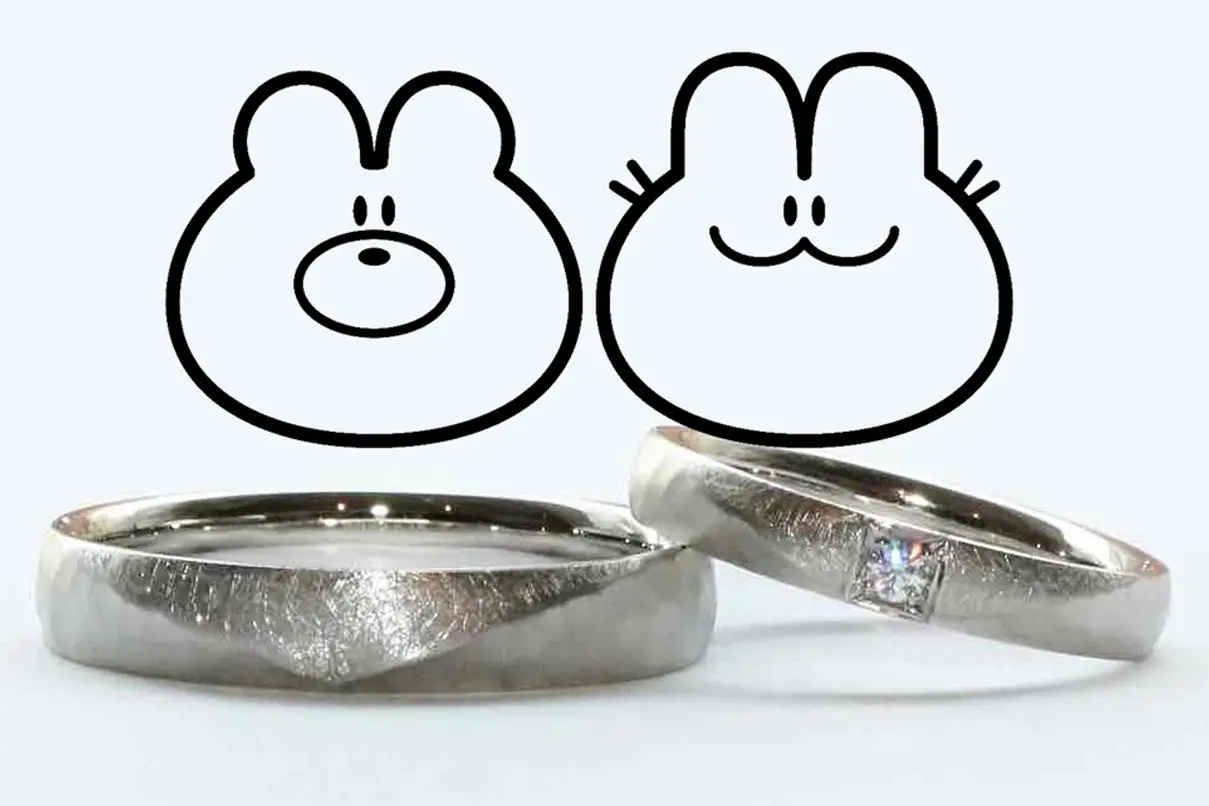 うさぎリンク オーダーリング前金 オリジナルマークでおふたりらしさを！ | 結婚・婚約指輪の